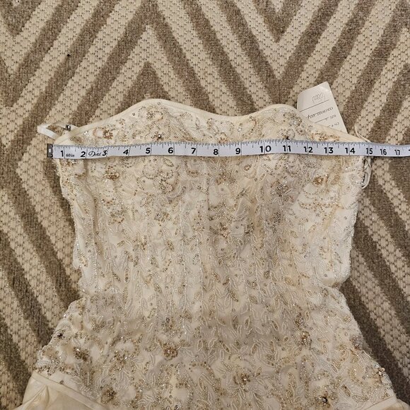 Stephen Yearick Beige Wedding Dress 6 - Picture 11 of 12